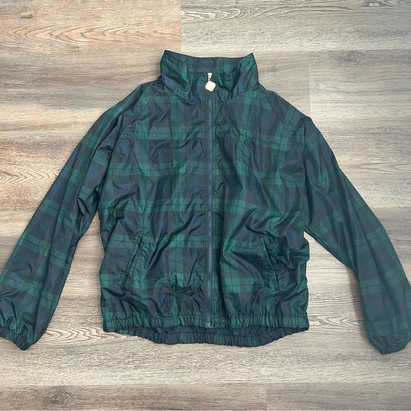 Jerzees Other - Jerzees Men’s Green and Navy Blue Plaid Bomber Lightweight Jacket